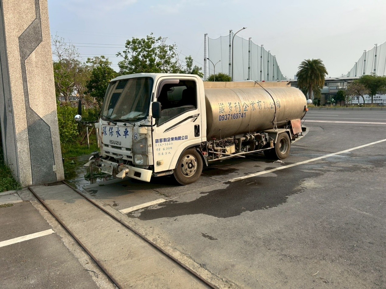 永康水資源回收中心水車取水狀況